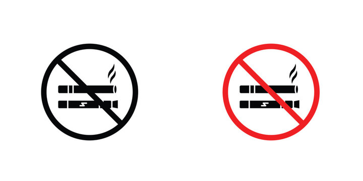 No smoking including electronic cigarettes signs graphic design vector symbols. Best for Graphics