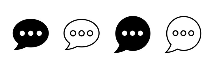 Fototapeta premium Chat icon set. speech bubble icon. comment icon vector. message. contact us