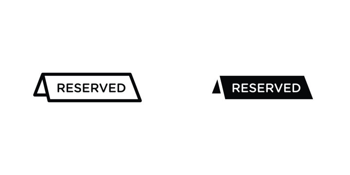Reserved icon graphic design vector symbols. Best for Graphics