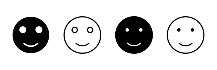 Fototapeta premium smile icon set. smile emoticon icon. feedback