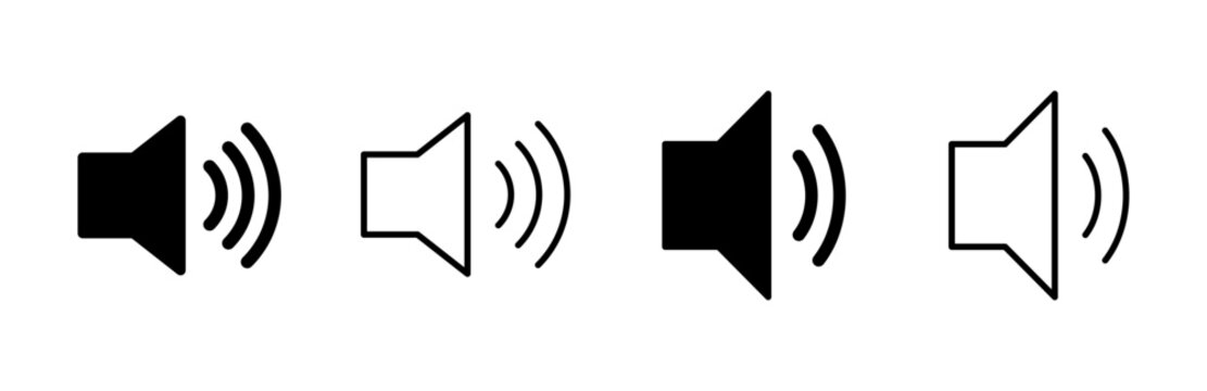 Speaker icon set. volume icon vector. loudspeaker icon vector. sound symbol