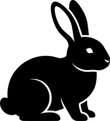 Obraz premium vector clip art rabbit on white background for web and graphic design 
