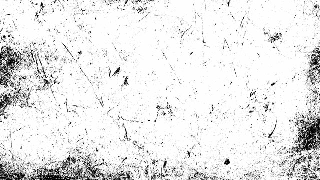 Black and white distressed grunge texture background with heavy scratches weathered grain and dusty overlay effect