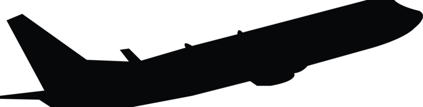 Black airplane icon set in style, aviation silhouette featuring jet, aircraft and flight symbol, minimal monochrome transport vector illustration pack with synonym element.