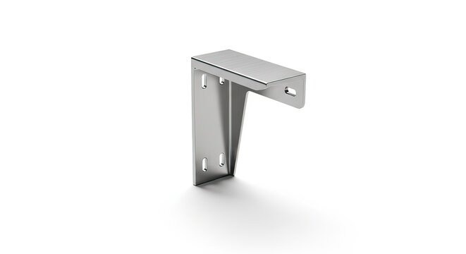 Industrial Metal Bracket Mounting Installation, Workshop, Photo, Indoor, Close-Up Perspective