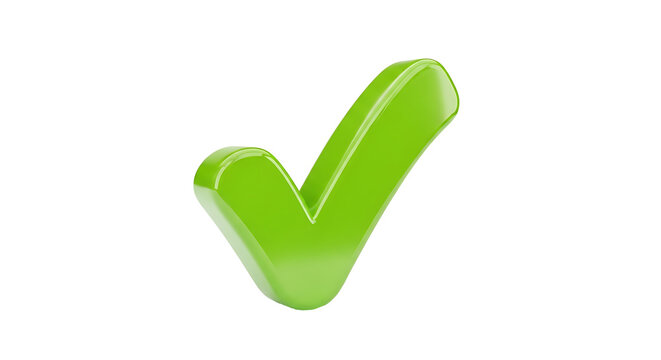 A green check mark PNG isolated on transparent background