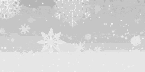Obraz premium Abstract grayscale background featuring snowflake shapes and scattered dots