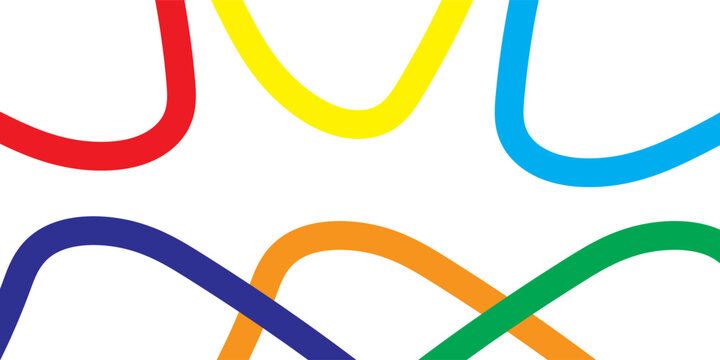 Colorful Gradient squiggles on white background. Modern design elements. vector ilustration