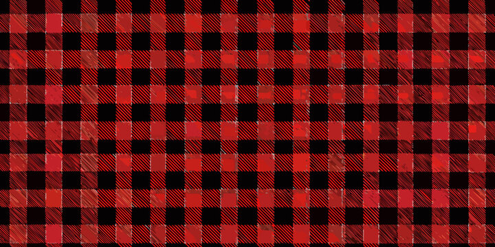 A seamless pattern of red and black checkered squares