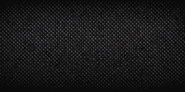 Detailed close up of a dark textured carbon fiber material background