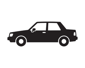 Fototapeta premium Sedan car automotive silhouette vector icon