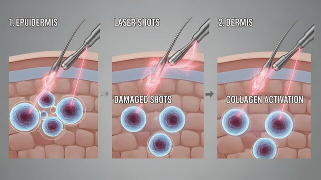 Laser Skin Treatment Process for Collagen Activation and Rejuvenation
