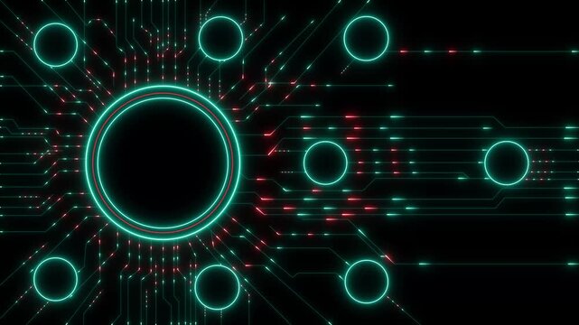 ai agent- businessman working with virtual reality at office. Multi agent AI systems concept on black background. AI driven solutions streamline workflows, Decision..4K video.