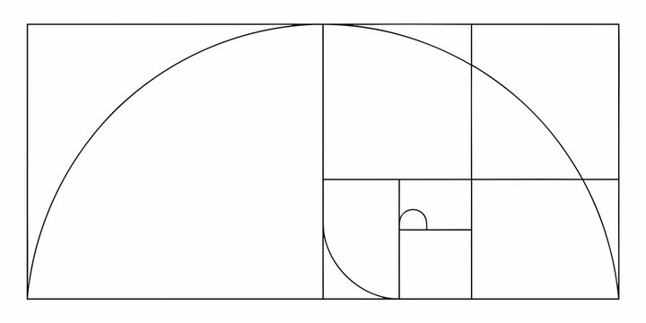 Geometric illustration of the golden ratio and fibonacci sequence