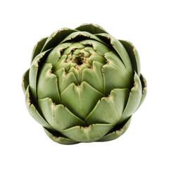 Fototapeta premium Fresh Green Artichoke isolated on transparent background