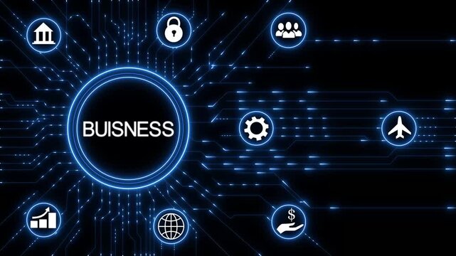 Business Model Canvas concept. Innovative tool that helps entrepreneurs and business owners to map out business model in a structured.4K Animation.