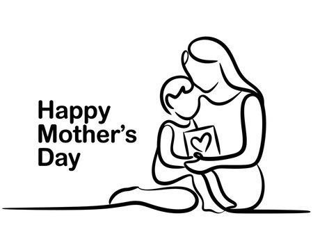 A mother and child celebrating Happy Mother's Day with a heartfelt moment