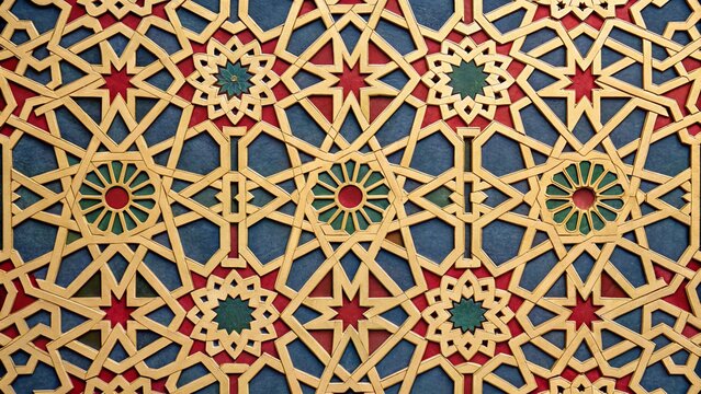 seamless pattern with mosaic tiles