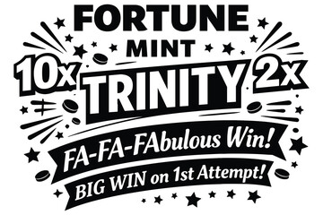 Fototapeta premium Vintagestyle explosive typography design celebrating a massive win with bold text and dynamic elements perfect for games luck and success themes