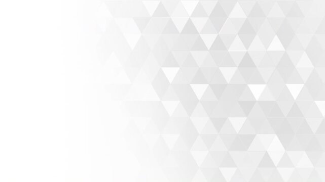 Light geometric background with soft triangle pattern and subtle depth. Clean neutral gray design with gentle motion and smooth transitions. Minimal modern backdrop for presentations, corporate visual