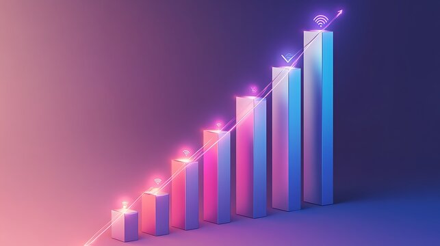 exponential growth of AI startups visualized with glowing graphs