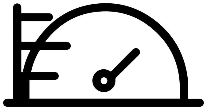 Heloc repayment period icon minimalistic line style gauge with euro symbol