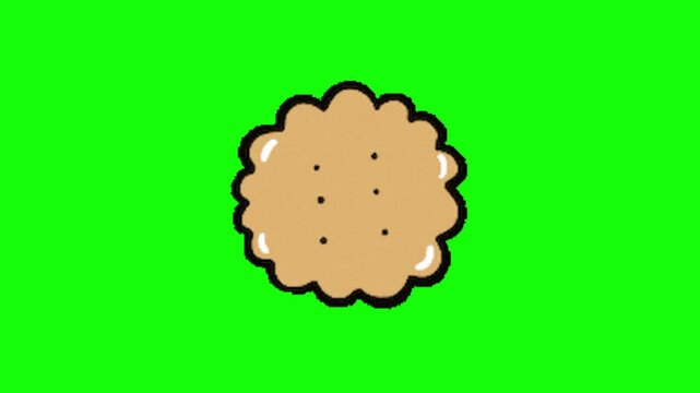 vector illustration of a cartoon biscuit