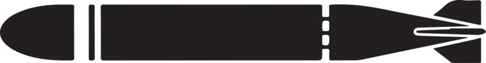 Obraz premium Vector black rocket icon