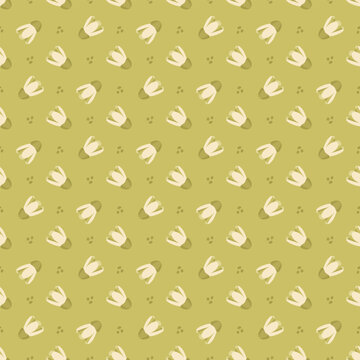 Olive flower seamless pattern. Vector texture.