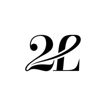 2L Initials Monogram Logo Design