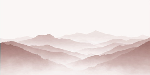 Abstract winter landscape of crumpled white paper texture forming snow covered mountains against a blank sky © Julia