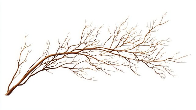 Decorative vector art of abstract tumbleweed with intricate dry stems, isolated on white background for western environment concept