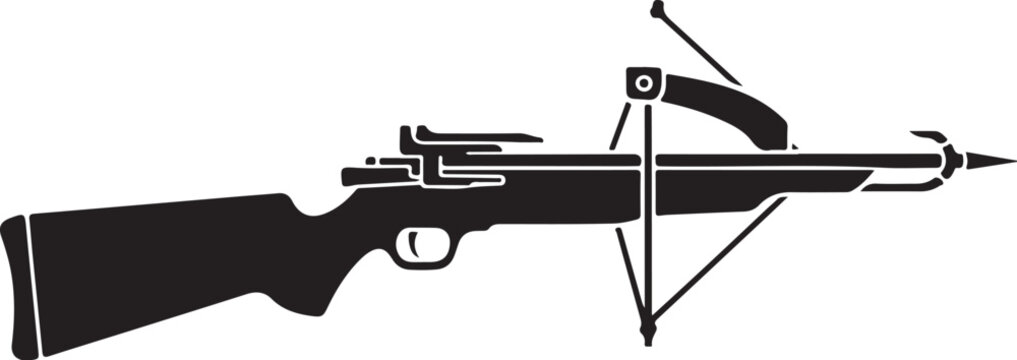 Vector illustration of a crossbow with arrow