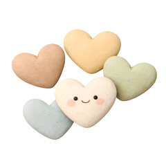 Obraz premium hearts on a white background