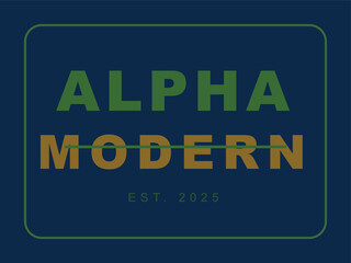 Fototapeta premium Alpha Modern Brand Logo Design Concept