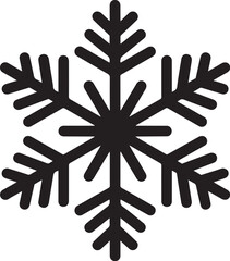 Obraz premium Black snowflake icon vector