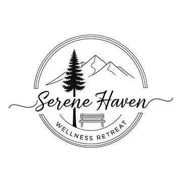 Serene Haven Wellness Retreat Logo Design.