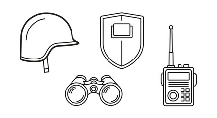 Military tactical gear and communication tools. © Alpin