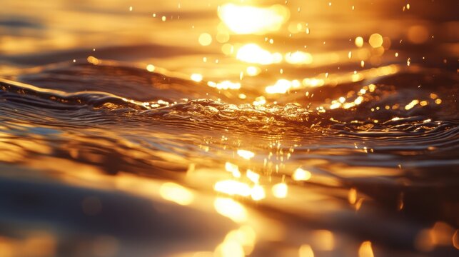 Golden Sunlight on Water Surface