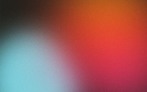 Contrast dark grainy gradient background with red and teal color mesh