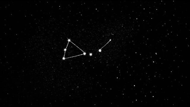 Calm constellation night sky star astronomy space galaxy universe dark pattern glimmering point sparkling cluster black background cosmos celestial science cosmic fantasy illustration mystical night