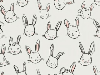 Fototapeta premium Seamless pattern cute easter