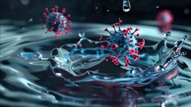 SARS-CoV-2 Virus in Water Droplets