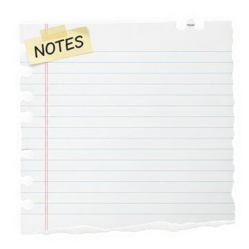 Blank lined notepad with sticky note reminder at top