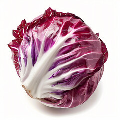 Fototapeta premium Fresh radicchio whole isolated on white background