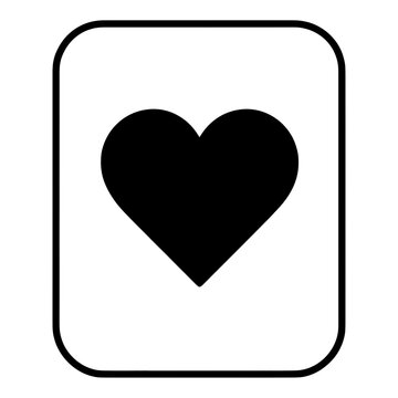 Heart Inside Rounded Square Outline UI Icon
