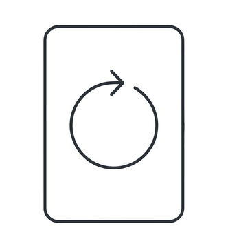 Bold black circular arrow with a clockwise direction