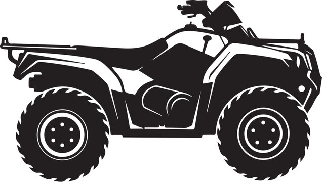 Vector ATV quad bike silhouette icon