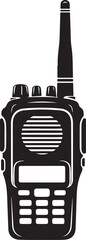 Obraz premium Vector walkie talkie icon in black and white
