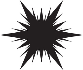 Obraz premium Black explosion burst vector graphic element